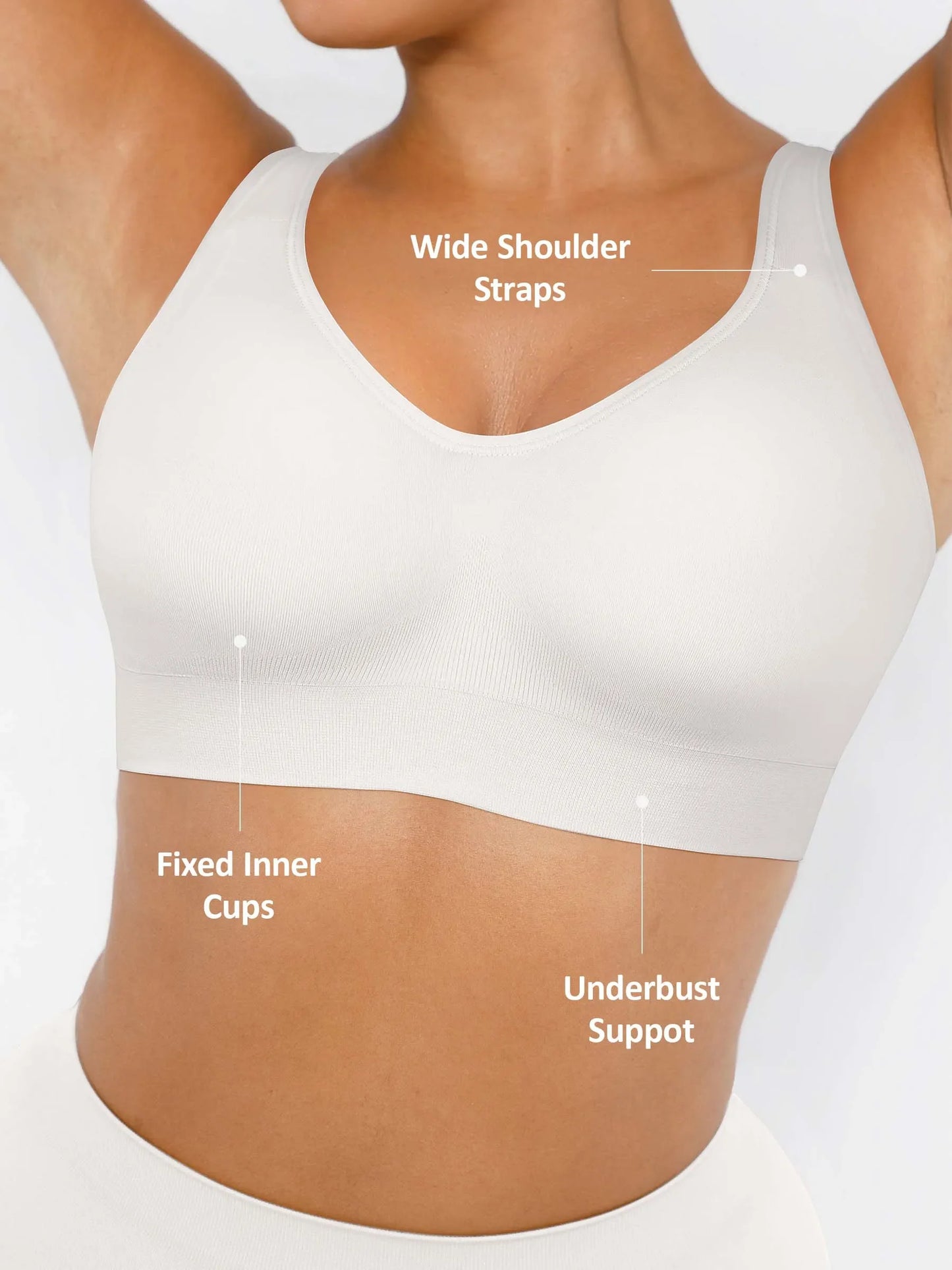 Willluxe Built-in Soft Cups Full Coverage Wireless Bra