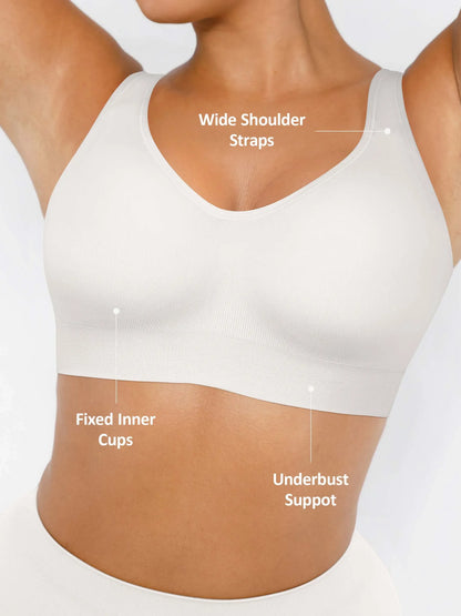 Willluxe Built-in Soft Cups Full Coverage Wireless Bra
