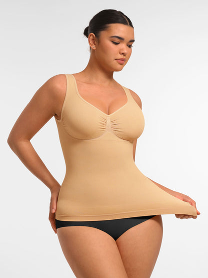 Willluxe Bust Support Waist and Abdomen Control Shape  Wide Straps Tank Top