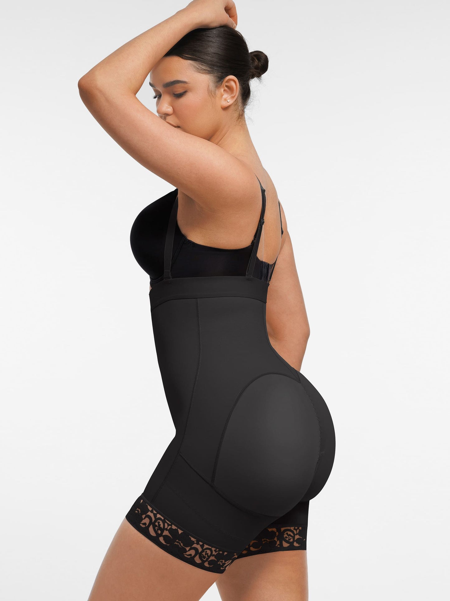 Willluxe Butt Lifting Body Shaper with Zip Crotch Smooth Tummy Control