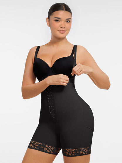 Willluxe Butt Lifting Body Shaper with Zip Crotch Smooth Tummy Control