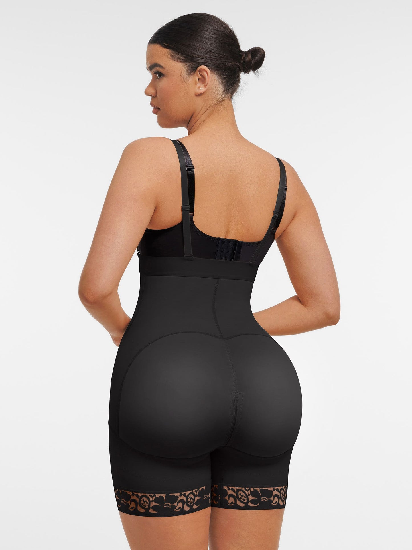 Willluxe Butt Lifting Body Shaper with Zip Crotch Smooth Tummy Control