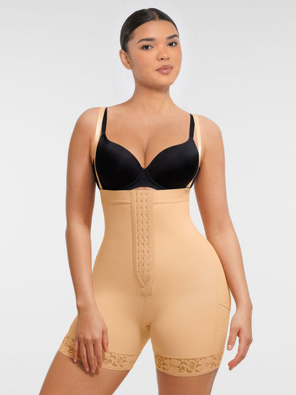Willluxe Butt Lifting Body Shaper with Zip Crotch Smooth Tummy Control