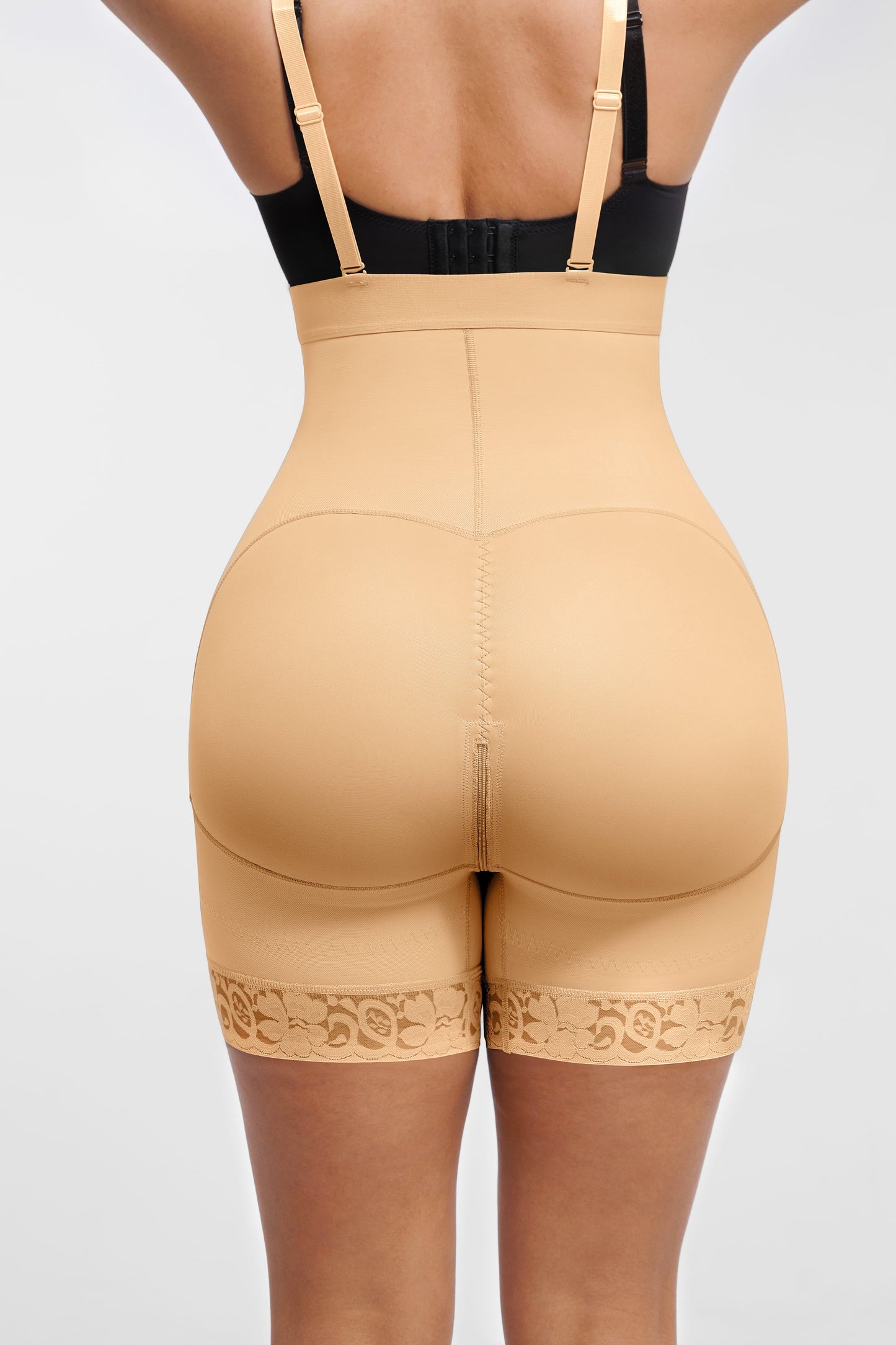 Willluxe Butt Lifting Body Shaper with Zip Crotch Smooth Tummy Control