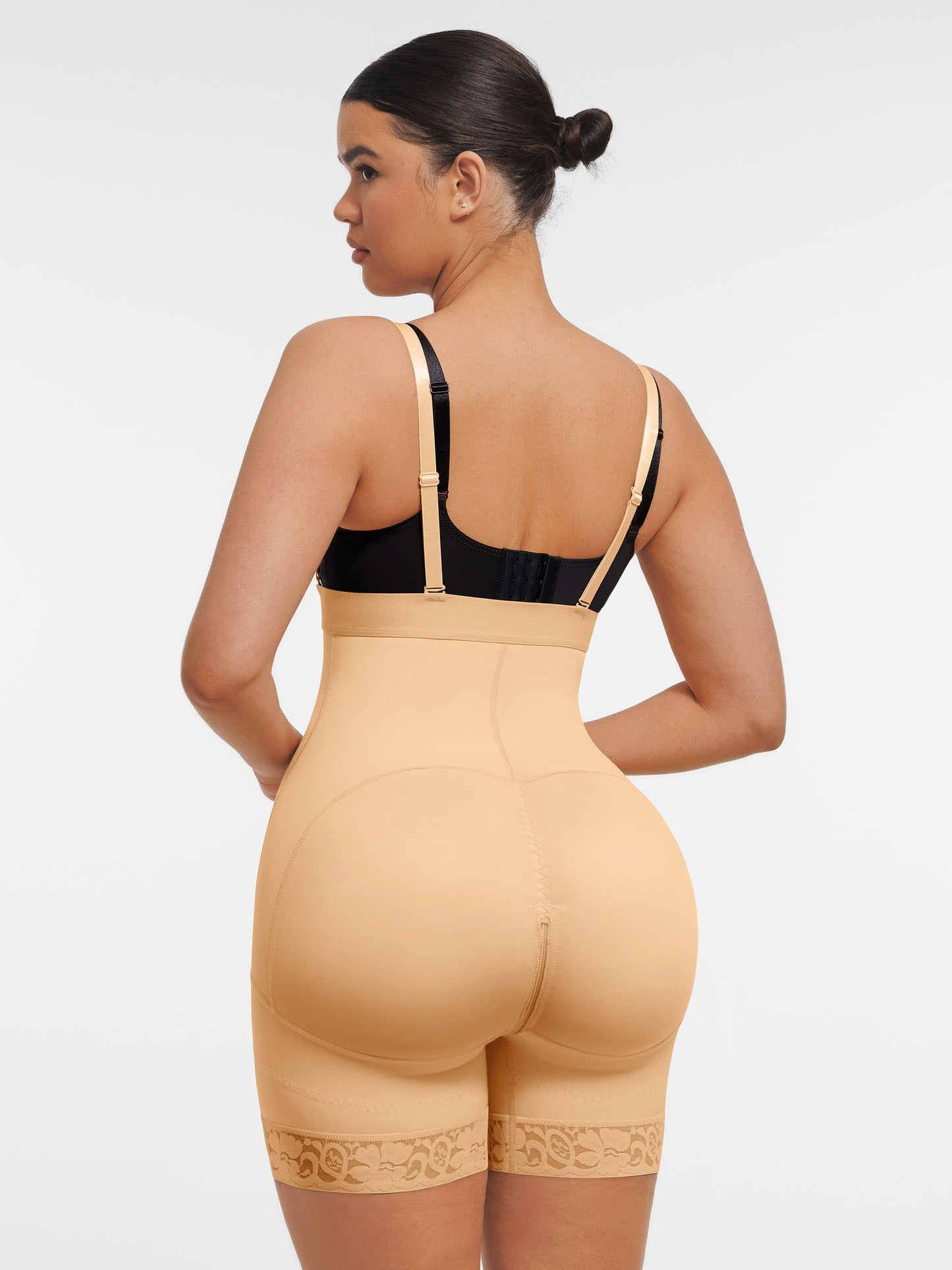 Willluxe Butt Lifting Body Shaper with Zip Crotch Smooth Tummy Control