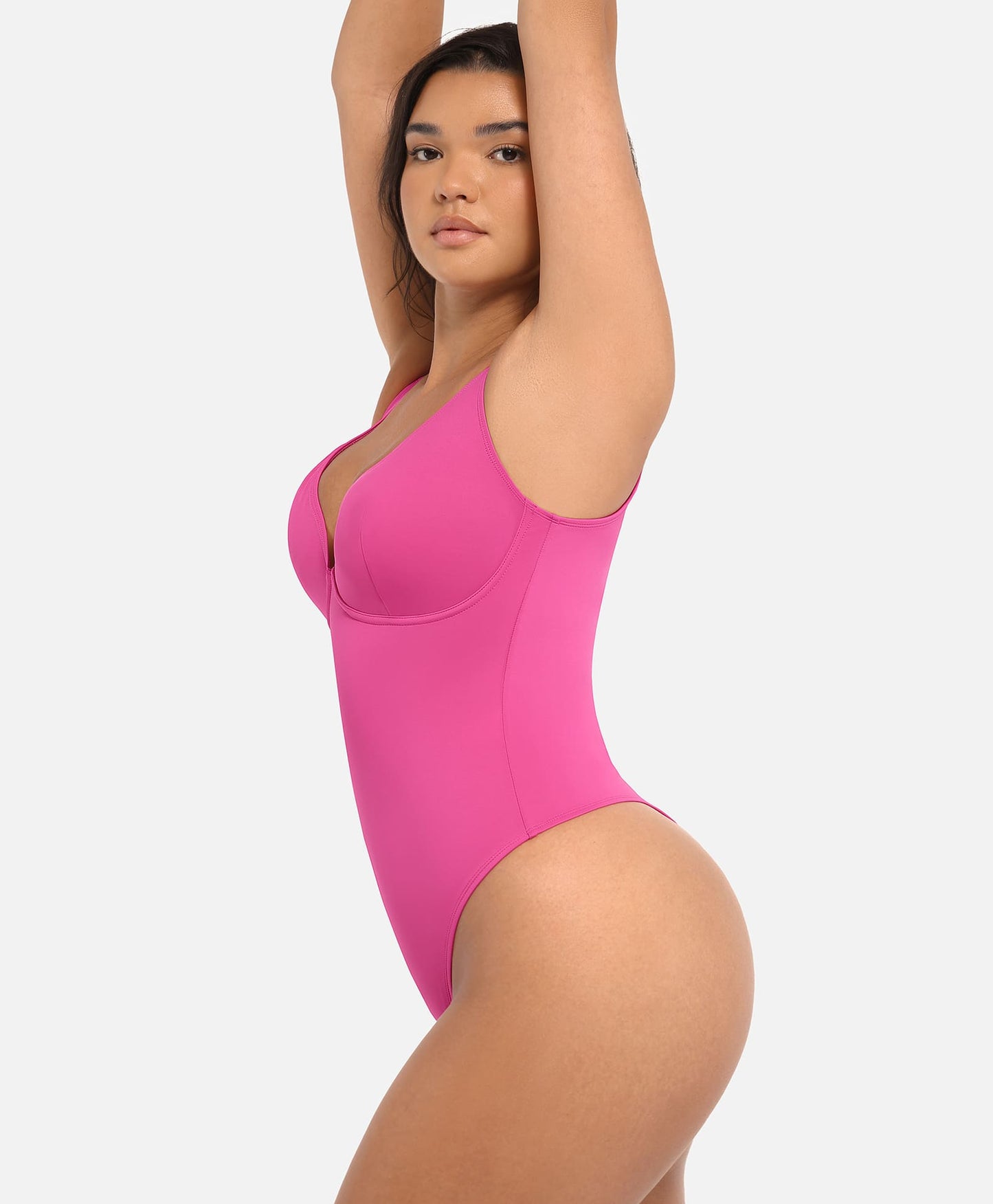 Willluxe Deep V Neck Tummy Control Shapewear Bodysuit