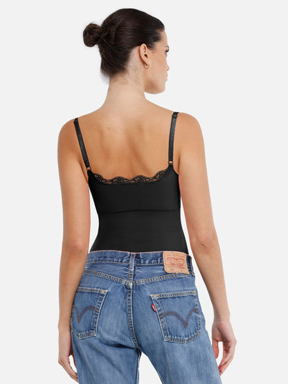 Willluxe Lace Tight-Fit Seamless Thong Shapewear Bodysuit