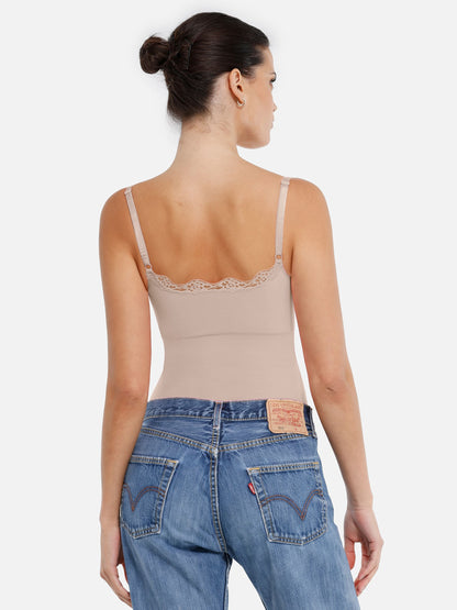 Willluxe Lace Tight-Fit Seamless Thong Shapewear Bodysuit