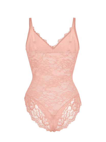 Willluxe Lace V Neck Full Bodysuit