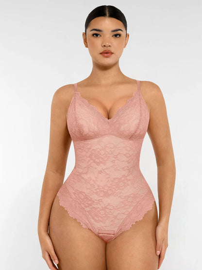 Willluxe Lace V Neck Full Bodysuit Underwear [BOGO]