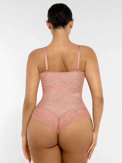 Willluxe Lace V Neck Full Bodysuit Underwear [BOGO]