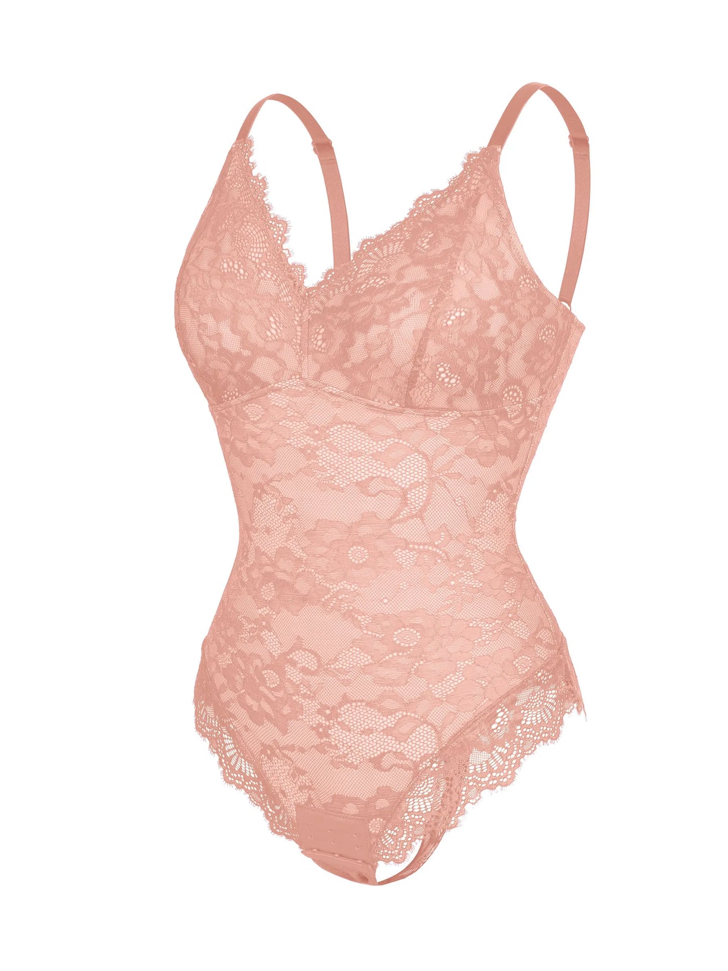 Willluxe Lace V Neck Full Bodysuit