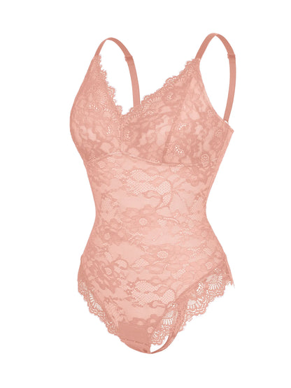 Willluxe Lace V Neck Full Bodysuit Underwear