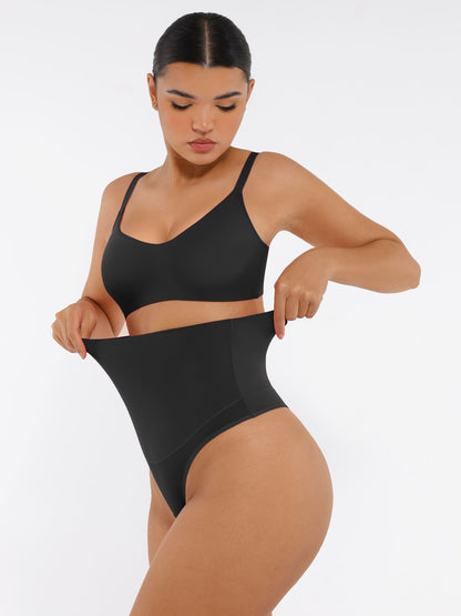 Willluxe Mid-Waisted Thong Tummy Control Shaper Panties