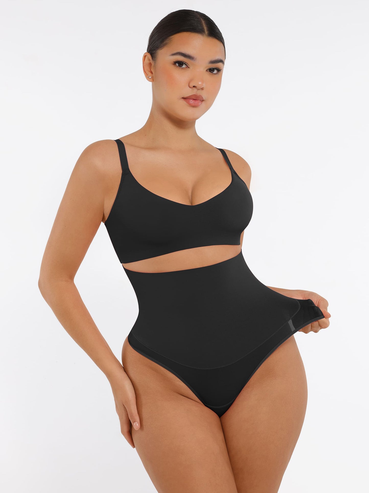 Willluxe Mid-Waisted Thong Tummy Control Shaper Panties