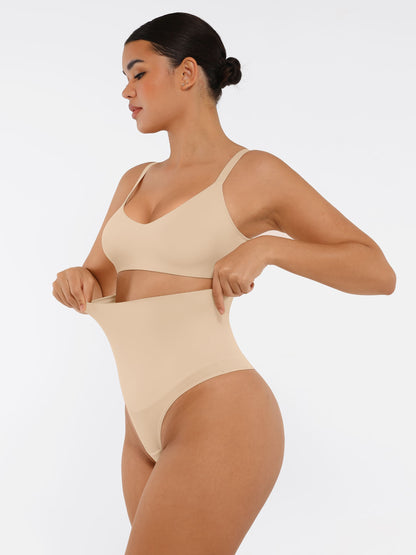 Willluxe Mid-Waisted Thong Tummy Control Shaper Panties