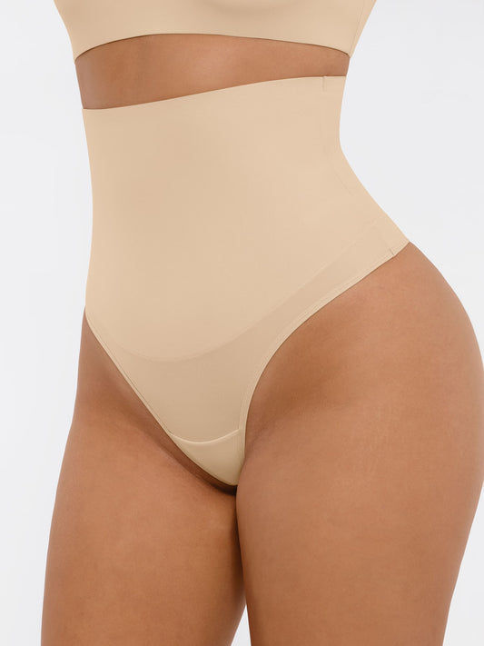 Willluxe Mid-Waisted Thong Tummy Control Shaper Panties