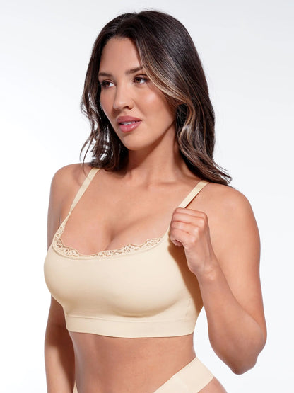 Willluxe No Underwire Seamless Lace Everyday Bra