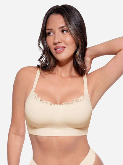 Willluxe No Underwire Seamless Lace Everyday Bra