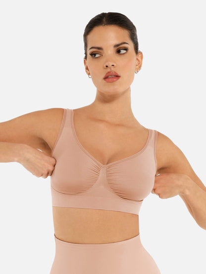 Willluxe No Underwire Wide Straps Everyday Bra