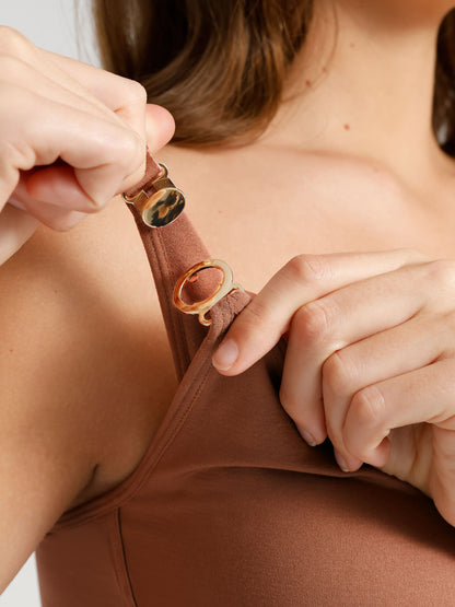 Willluxe Nursing-Friendly Seamless Eco-Friendly Shaper Dress with Removable Pads