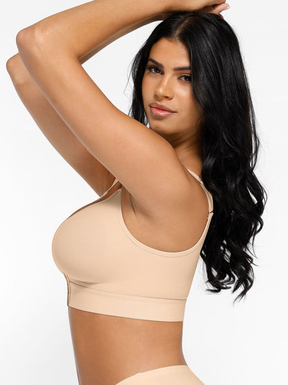 Willluxe Post Surgery Full Coverage Compression Surgical Front Closure Mastectomy Bra