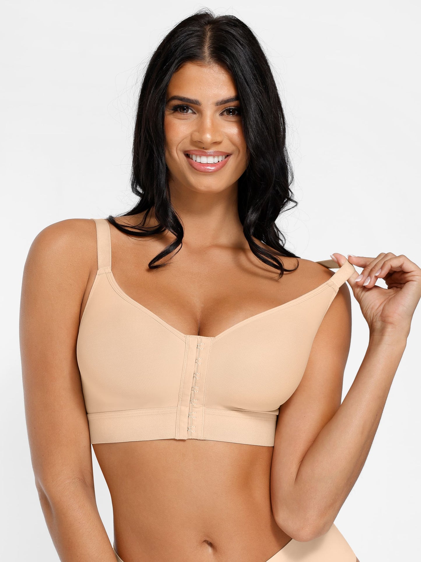 Willluxe Post Surgery Full Coverage Compression Surgical Front Closure Mastectomy Bra