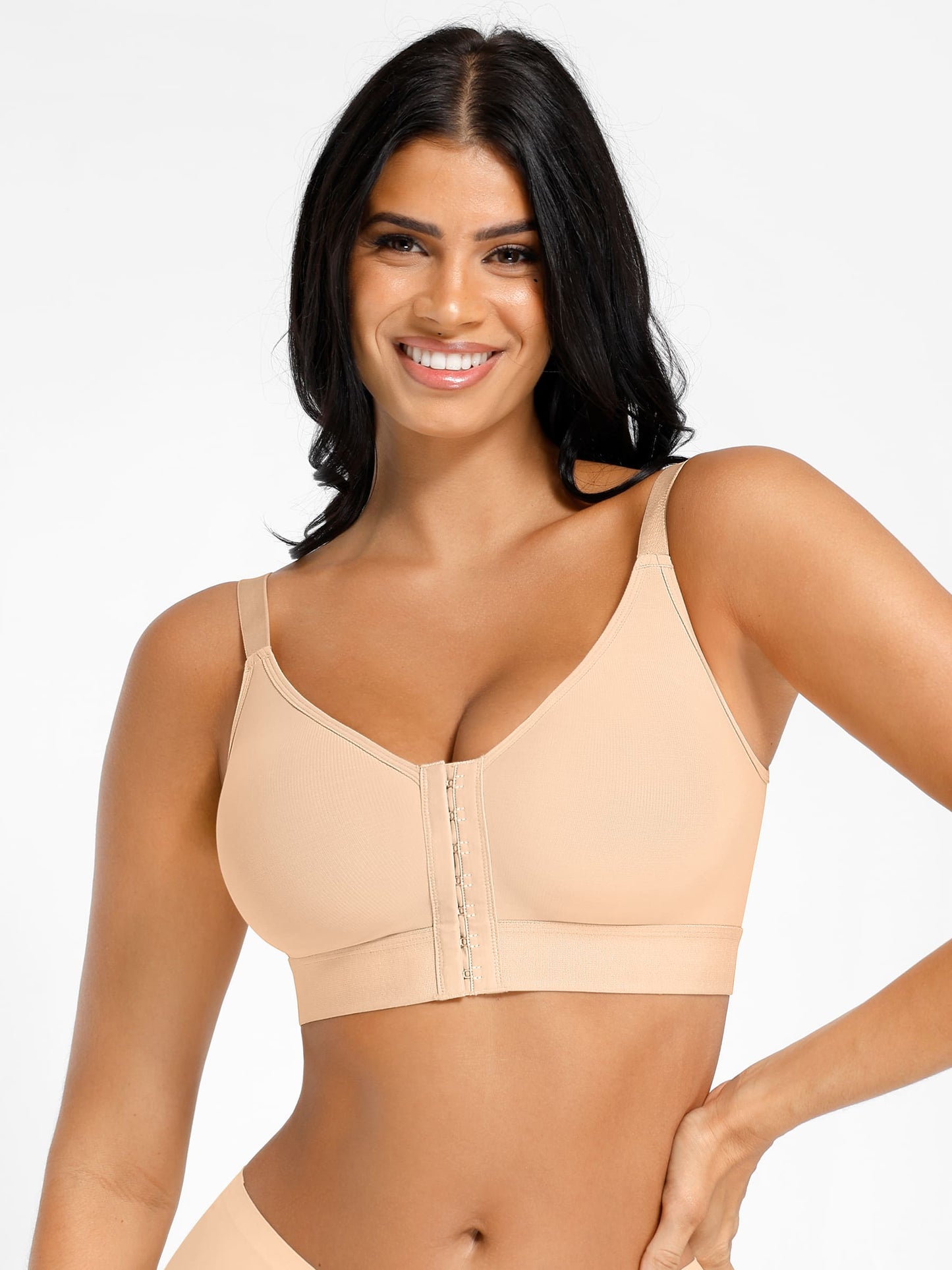 Willluxe Post Surgery Full Coverage Compression Surgical Front Closure Mastectomy Bra