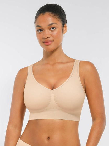 Willluxe Seamless Comfort Bra with Smoothing Support and Adjustable Straps