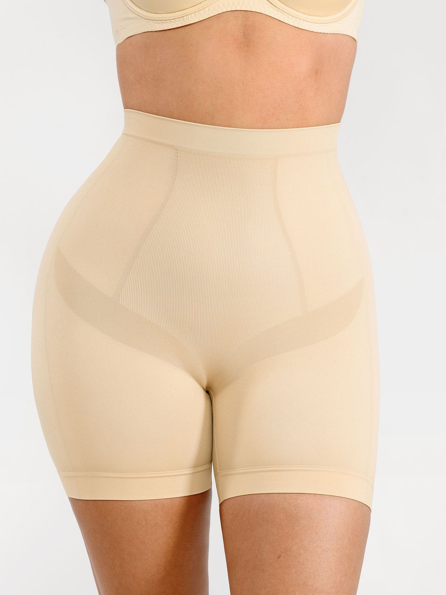 Willluxe Seamless Comfort Mid Waist Tummy Control Panties Shaping Shorts