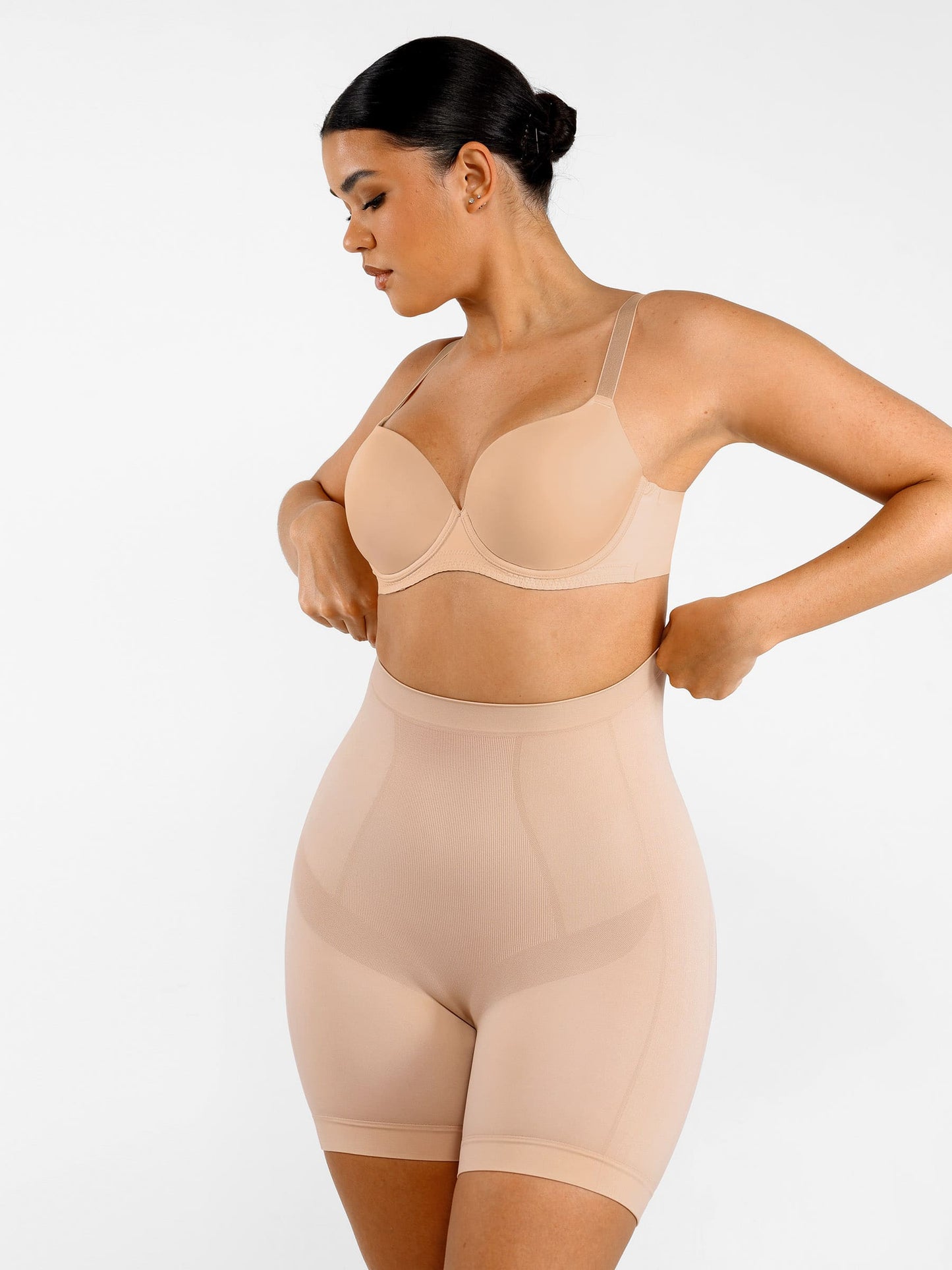 Willluxe Seamless Comfort Mid Waist Tummy Control Panties Shaping Shorts