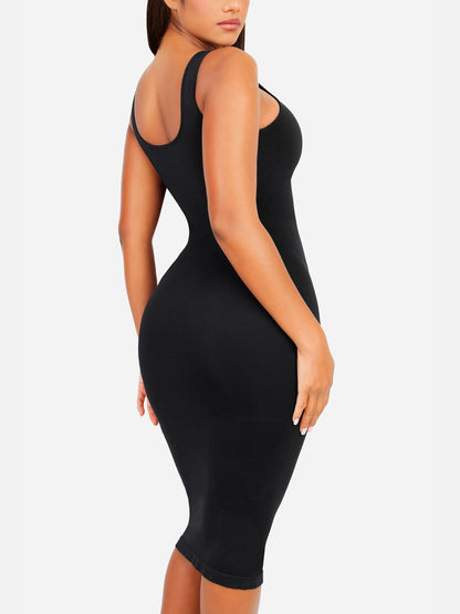 Willluxe Seamless Eco-Friendly Large U-Back Shaper Dress with Built-In Bra