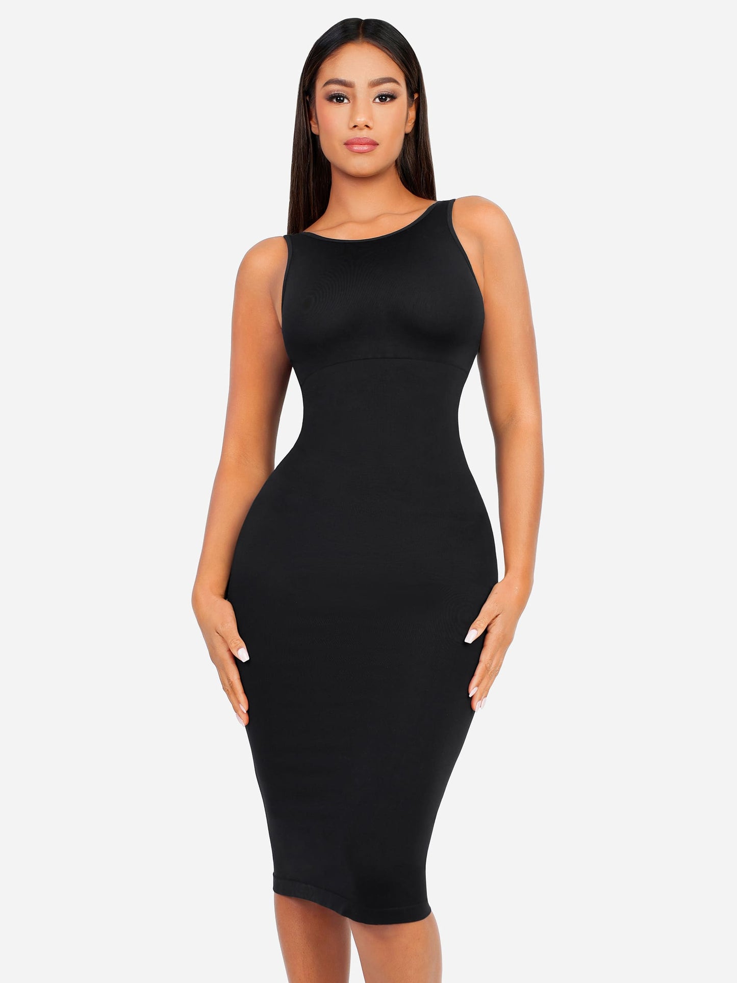 Willluxe Seamless Eco-Friendly Large U-Back Shaper Dress with Built-In Bra