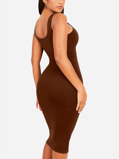 Willluxe Seamless Eco-Friendly Large U-Back Shaper Dress with Built-In Bra