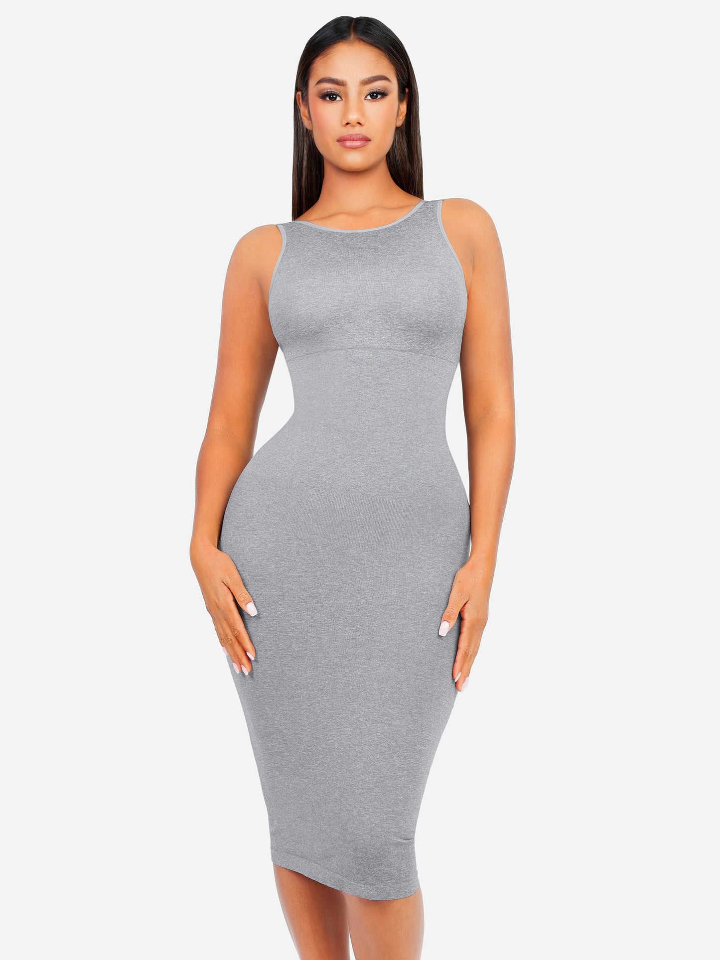 Willluxe Seamless Eco-Friendly Large U-Back Shaper Dress with Built-In Bra
