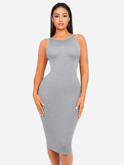 Willluxe Seamless Eco-Friendly Large U-Back Shaper Dress with Built-In Bra