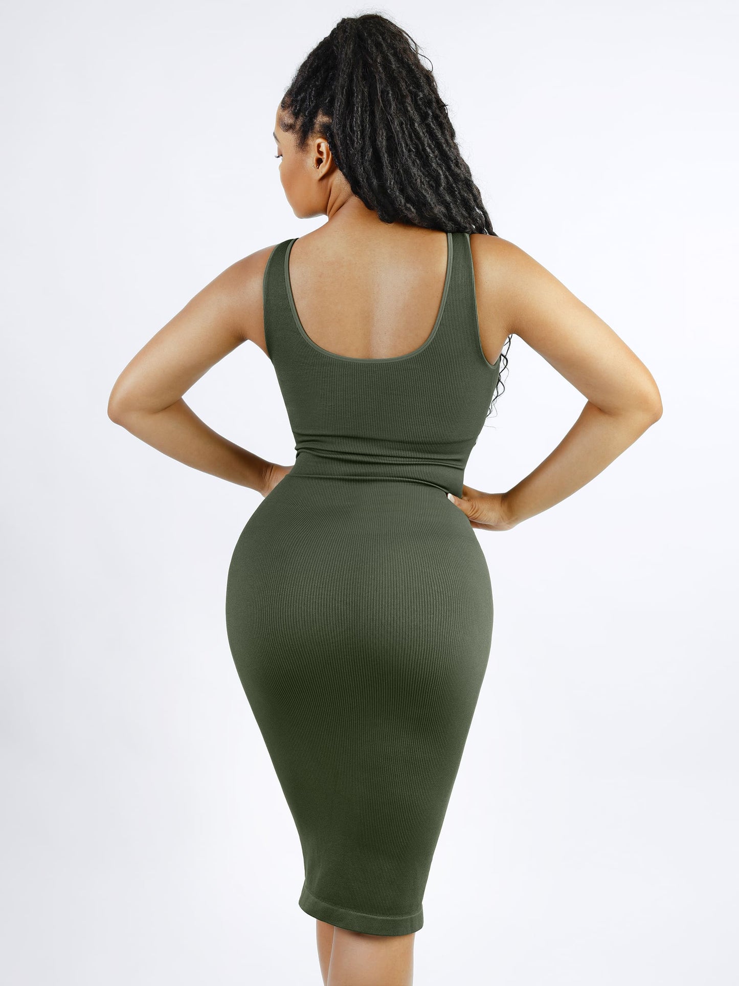 Willluxe Seamless Eco-Friendly V-Neck Shaping Dress with Removable Pads