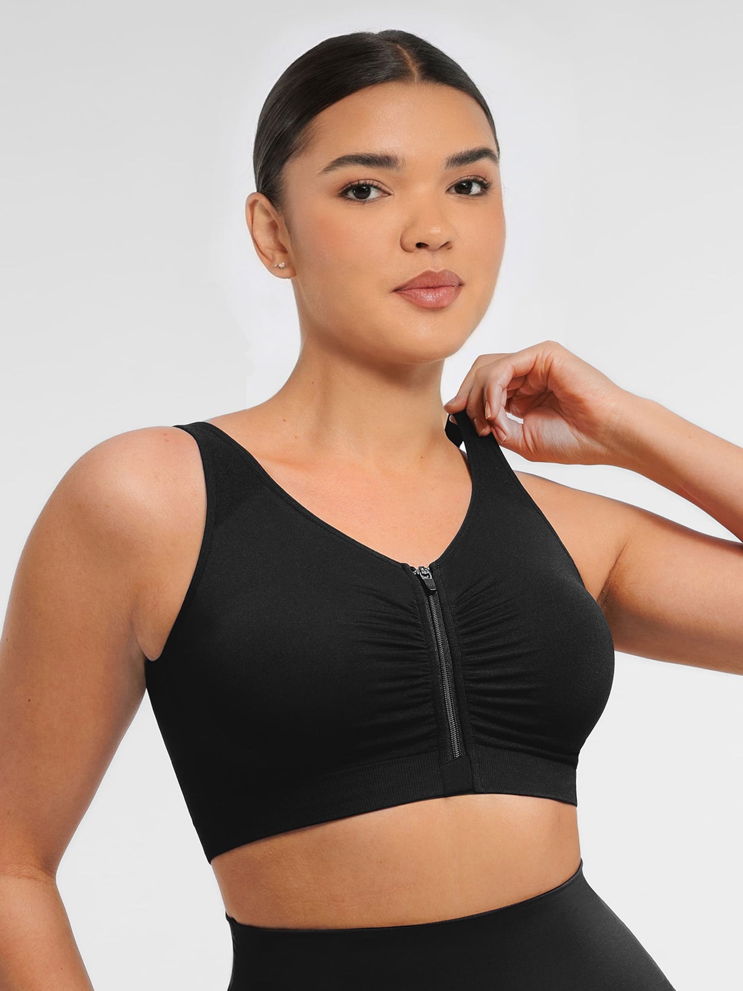 Willluxe Seamless Front-Opening Zipper Bra