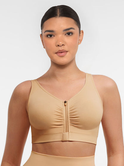 Willluxe Seamless Front-Opening Zipper Bra