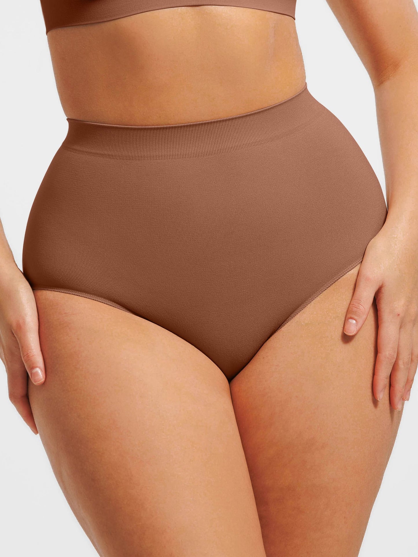 Willluxe Seamless High-Waist Tummy Control Antibacterial Peach Hip Brief [BOGO]