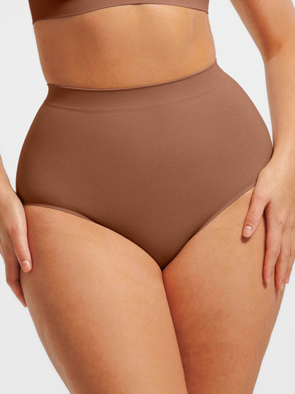 Willluxe Seamless High-Waist Tummy Control Antibacterial Peach Hip Brief [BOGO]