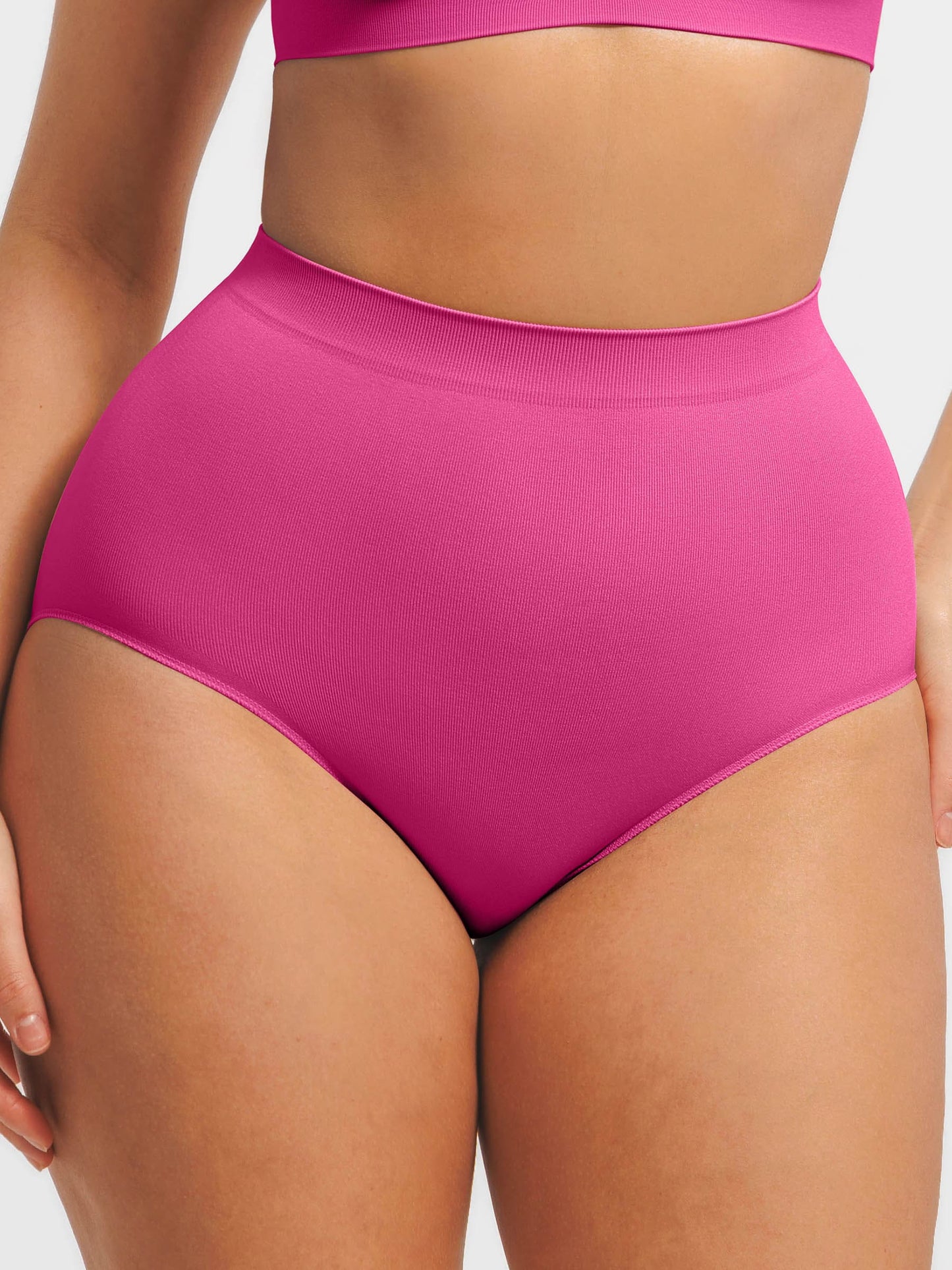 Willluxe Seamless High-Waist Tummy Control Antibacterial Peach Hip Brief [BOGO]