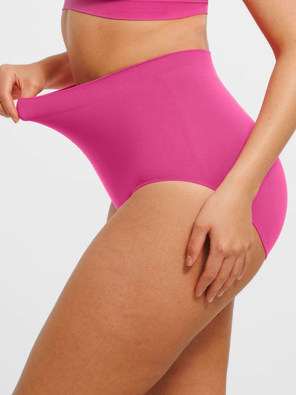 Willluxe Seamless High-Waist Tummy Control Antibacterial Peach Hip Brief [BOGO]