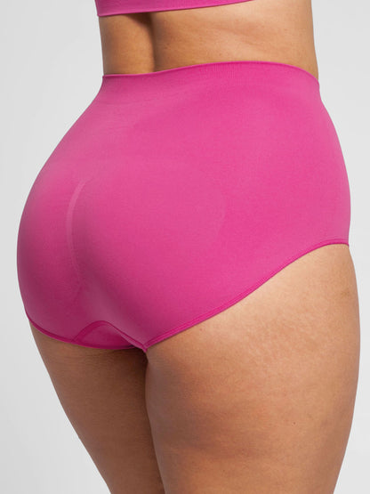 Willluxe Seamless High-Waist Tummy Control Antibacterial Peach Hip Brief [BOGO]