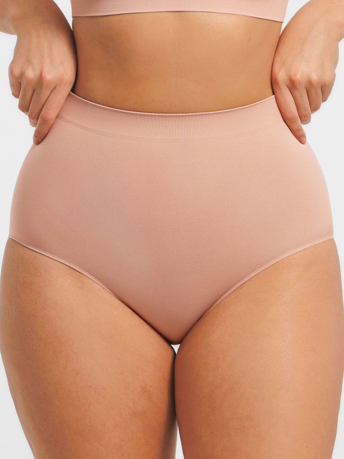 Willluxe Seamless High-Waist Tummy Control Antibacterial Peach Hip Brief [BOGO]
