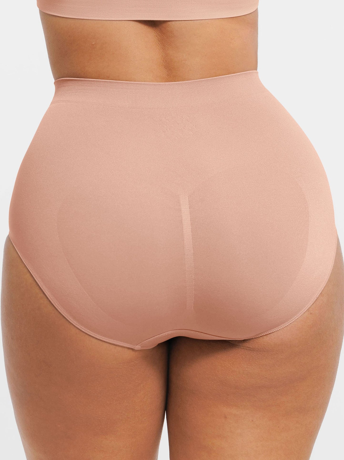 Willluxe Seamless High-Waist Tummy Control Antibacterial Peach Hip Brief [BOGO]