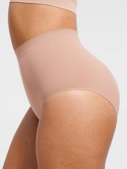 Willluxe Seamless High-Waist Tummy Control Antibacterial Peach Hip Brief [BOGO]