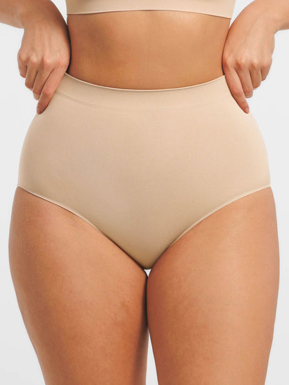 Willluxe Seamless High-Waist Tummy Control Antibacterial Peach Hip Brief