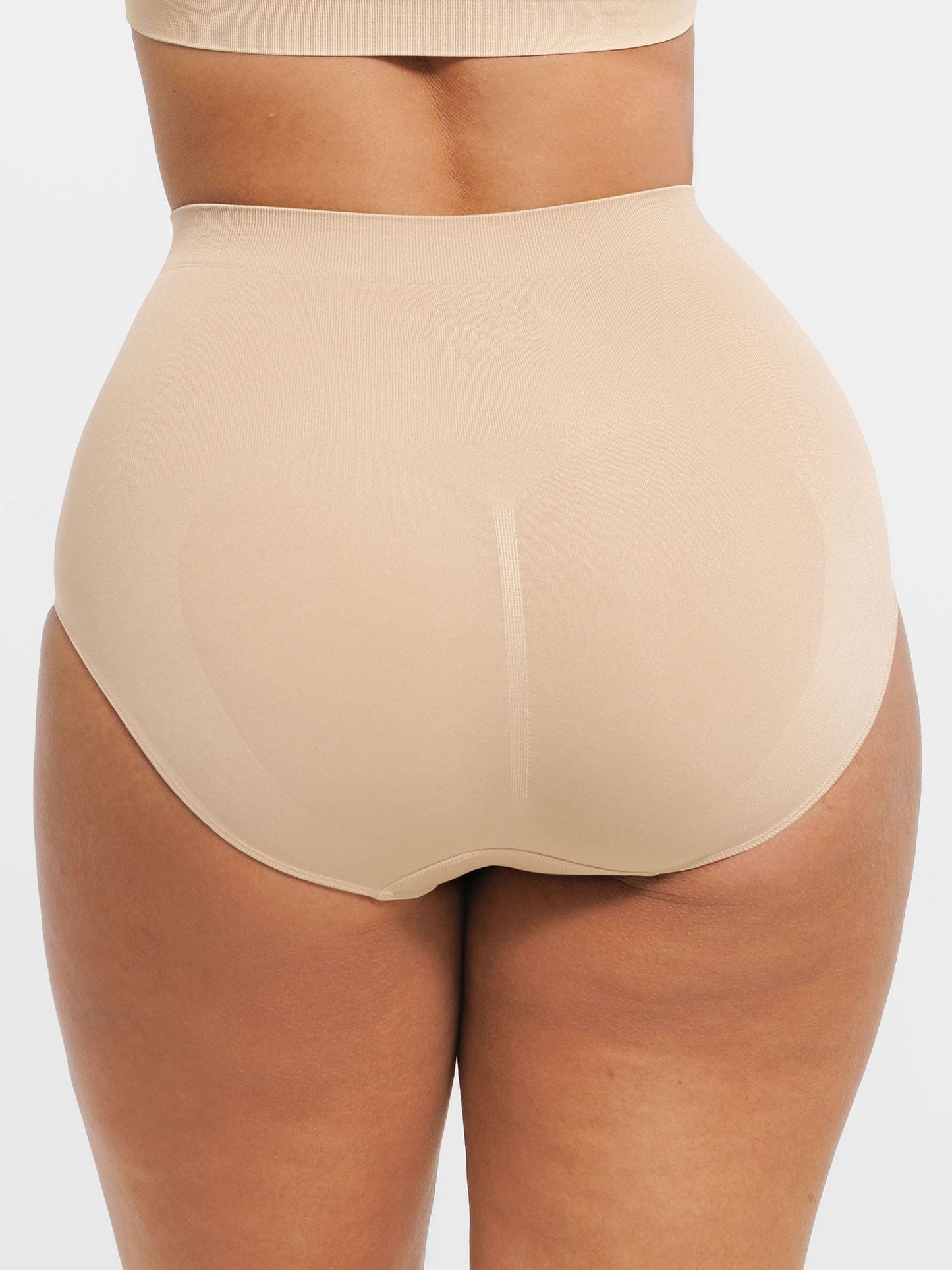 Willluxe Seamless High-Waist Tummy Control Antibacterial Peach Hip Brief [BOGO]