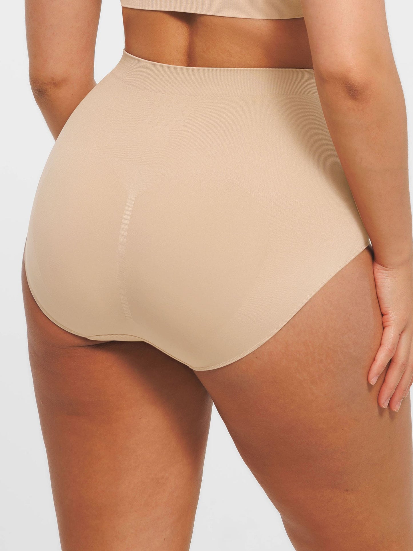 Willluxe Seamless High-Waist Tummy Control Antibacterial Peach Hip Brief [BOGO]